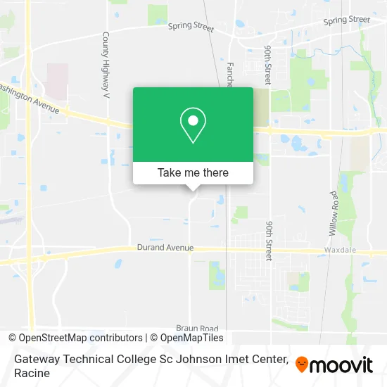Gateway Technical College Sc Johnson Imet Center map