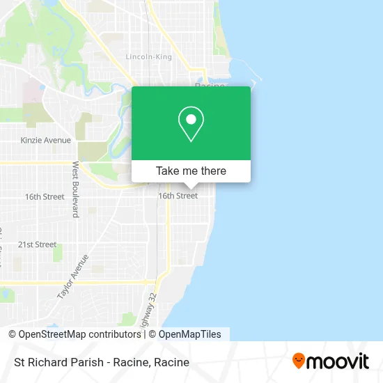 St Richard Parish - Racine map