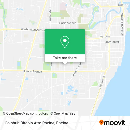 Coinhub Bitcoin Atm Racine map