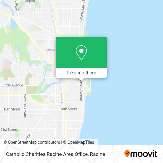 Catholic Charities Racine Area Office map