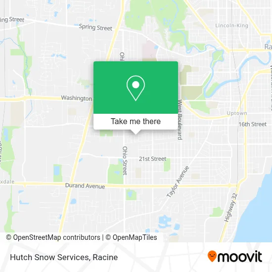 Hutch Snow Services map