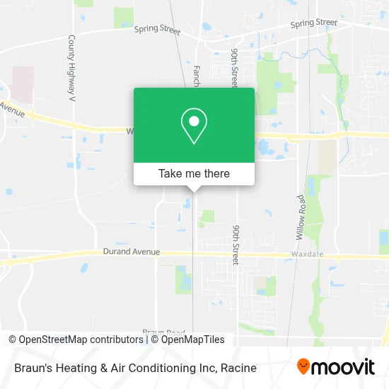 Braun's Heating & Air Conditioning Inc map