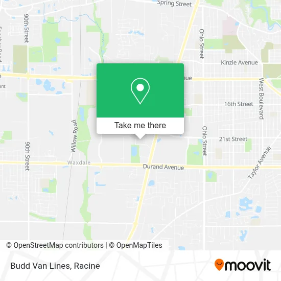 Budd Van Lines map
