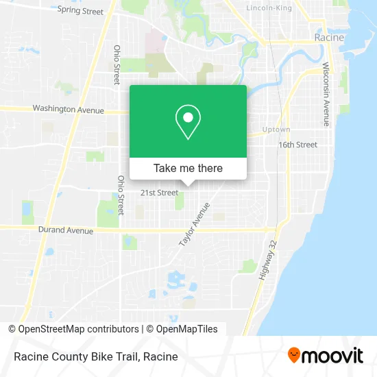 Racine County Bike Trail map