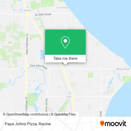 Papa Johns Pizza map