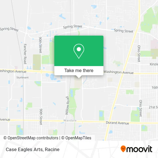Case Eagles Arts map