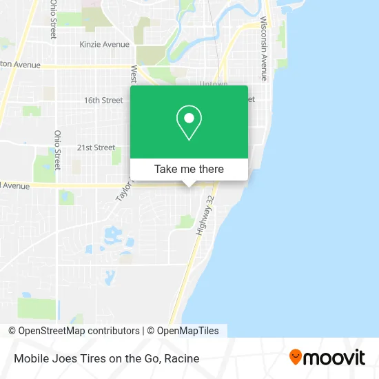 Mobile Joes Tires on the Go map