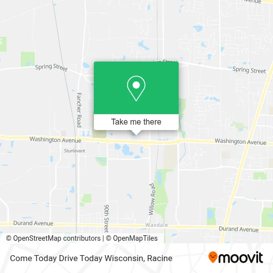 Come Today Drive Today Wisconsin map