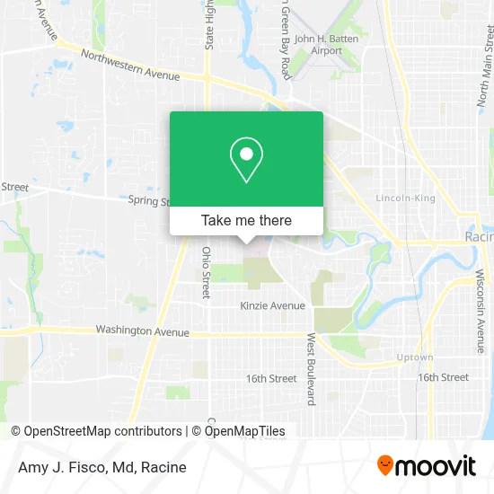 Amy J. Fisco, Md map