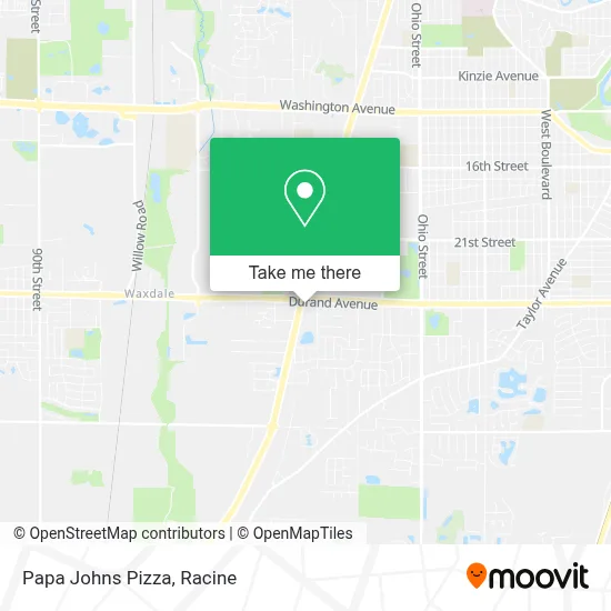 Papa Johns Pizza map
