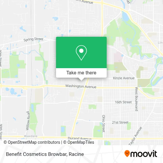 Benefit Cosmetics Browbar map