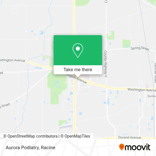 Aurora Podiatry map