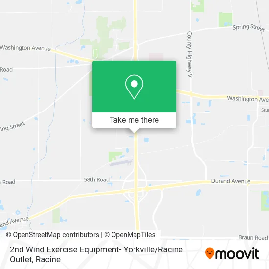 2nd Wind Exercise Equipment- Yorkville / Racine Outlet map