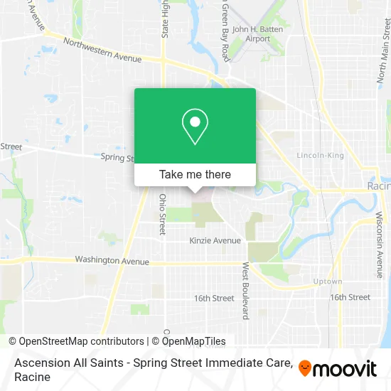 Ascension All Saints - Spring Street Immediate Care map