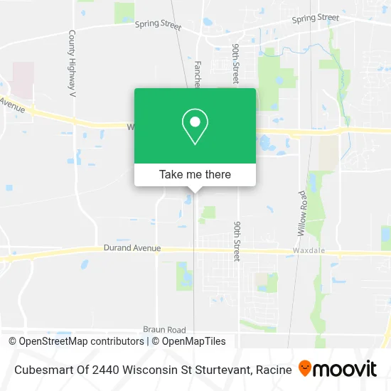Cubesmart Of 2440 Wisconsin St Sturtevant map