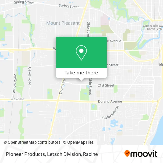 Pioneer Products, Letsch Division map