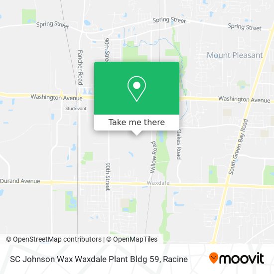 Mapa de SC Johnson Wax Waxdale Plant Bldg 59