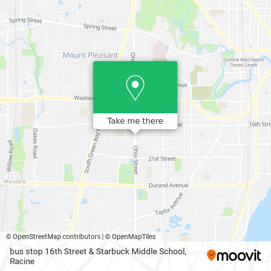 bus stop 16th Street & Starbuck Middle School map