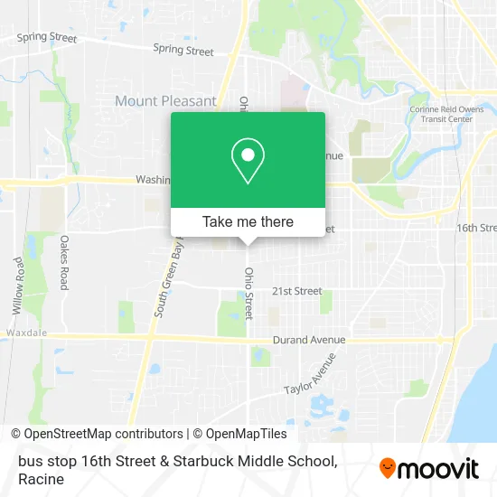 bus stop 16th Street & Starbuck Middle School map