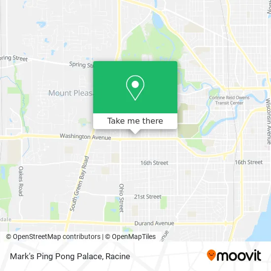 Mark's Ping Pong Palace map