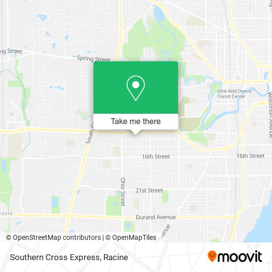 Mapa de Southern Cross Express