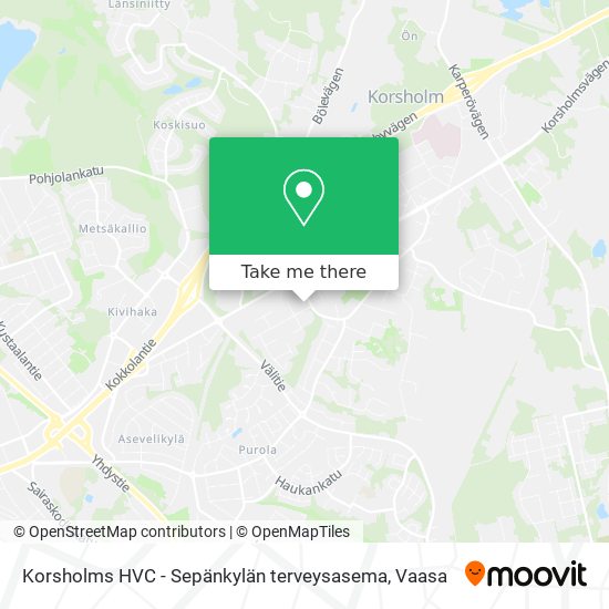 Korsholms HVC - Sepänkylän terveysasema map