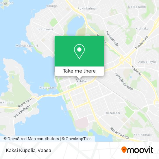 How to get to Kaksi Kupolia in Vaasa by Bus?