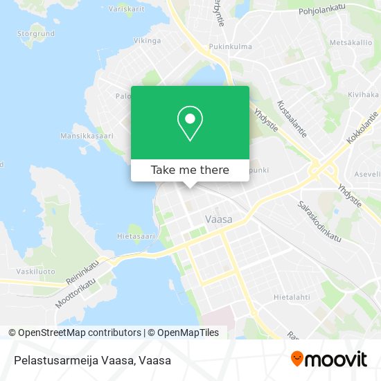 Pelastusarmeija Vaasa map