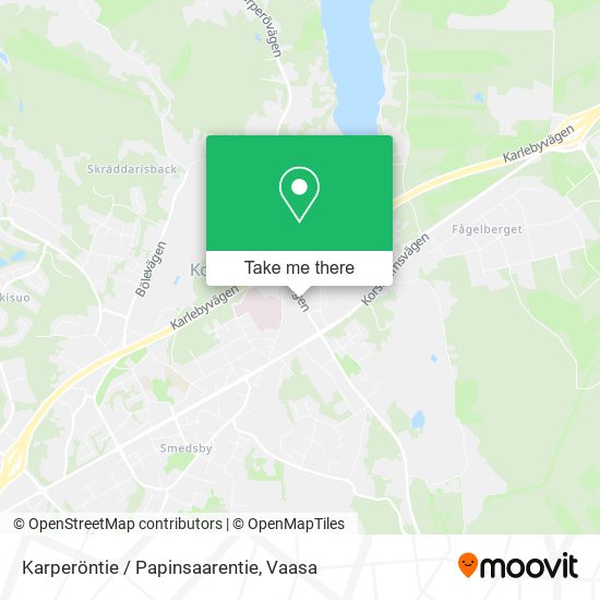 Karperöntie / Papinsaarentie map