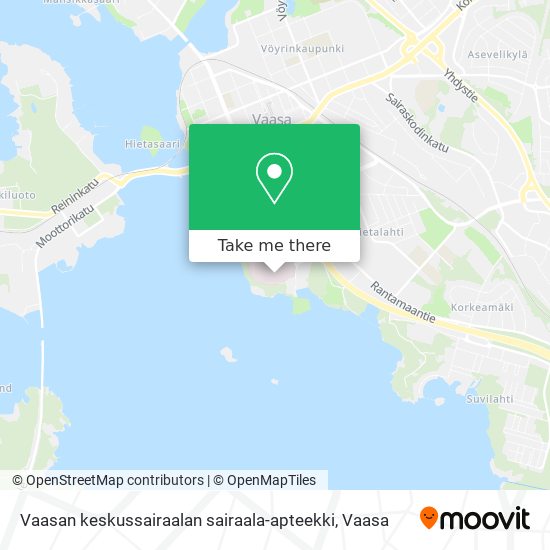 Vaasan keskussairaalan sairaala-apteekki map