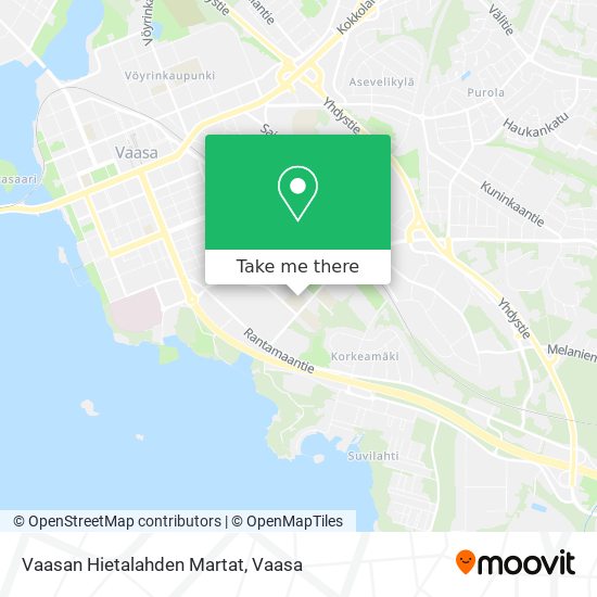 Vaasan Hietalahden Martat map
