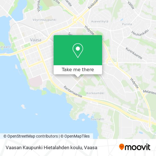 Vaasan Kaupunki Hietalahden koulu map