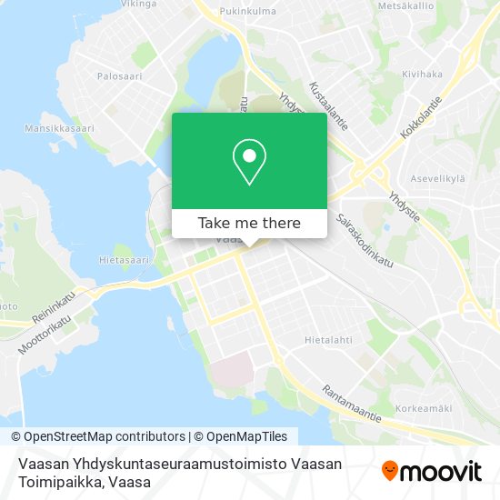 Vaasan Yhdyskuntaseuraamustoimisto Vaasan Toimipaikka map