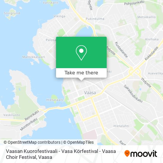 How to get to Vaasan Kuorofestivaali - Vasa Körfestival - Vaasa Choir  Festival by Bus?