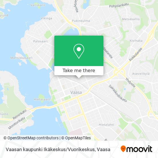 Vaasan kaupunki Ikäkeskus / Vuorikeskus map