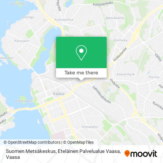 Suomen Metsäkeskus, Eteläinen Palvelualue Vaasa map