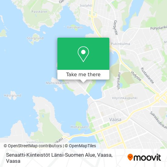Senaatti-Kiinteistöt Länsi-Suomen Alue, Vaasa map