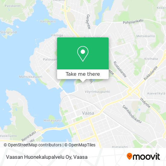 Vaasan Huonekalupalvelu Oy map