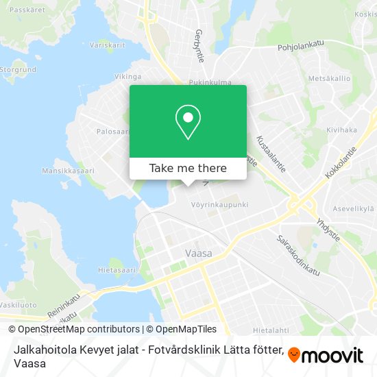 Jalkahoitola Kevyet jalat - Fotvårdsklinik Lätta fötter map
