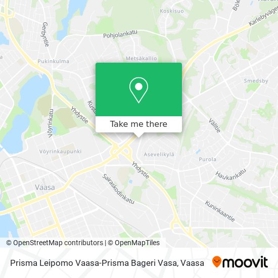 Prisma Leipomo Vaasa-Prisma Bageri Vasa map