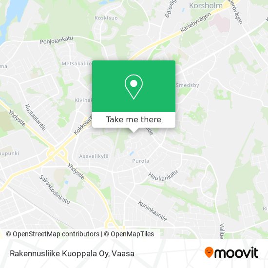 Rakennusliike Kuoppala Oy map