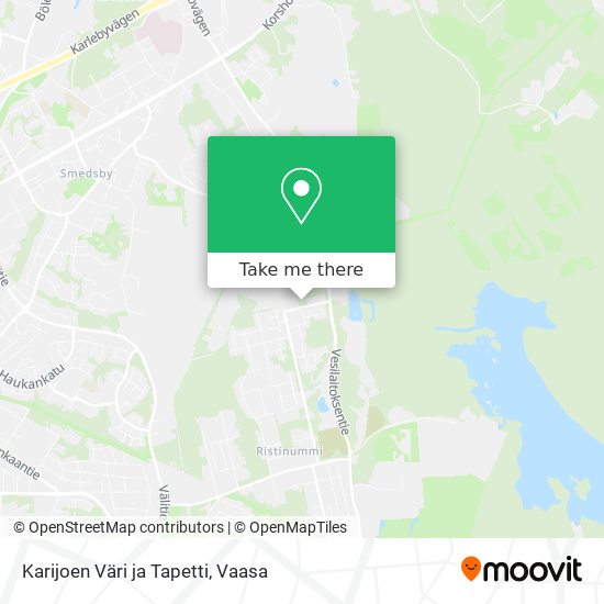 How to get to Karijoen Väri ja Tapetti in Vaasa by Bus?