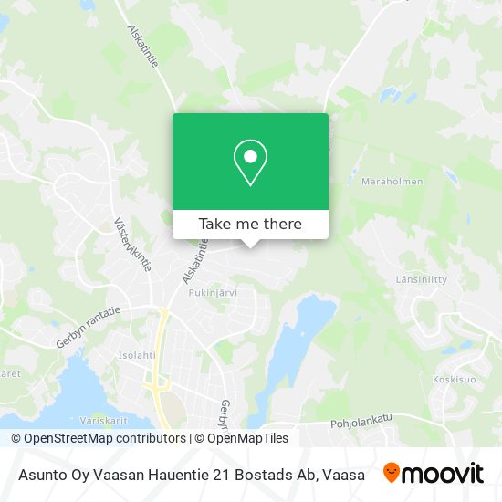 Asunto Oy Vaasan Hauentie 21 Bostads Ab map