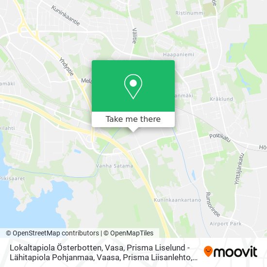 How to get to Lokaltapiola Österbotten, Vasa, Prisma Liselund - Lähitapiola  Pohjanmaa, Vaasa, Prisma Liisanlehto by Bus?