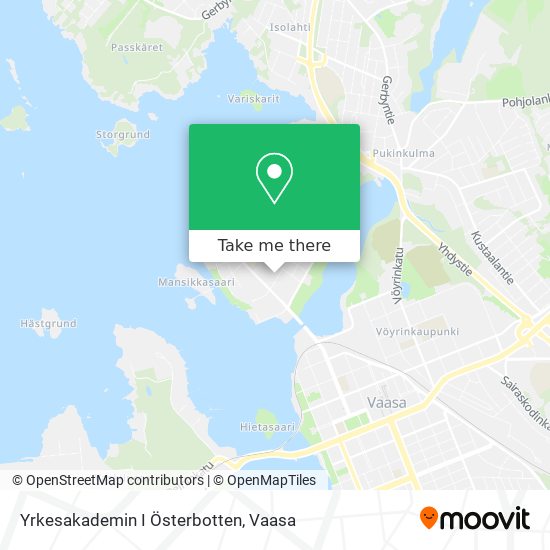 Yrkesakademin I Österbotten map