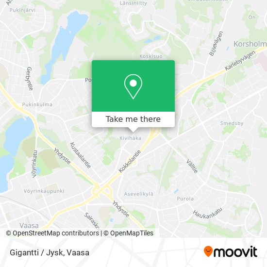 Gigantti / Jysk map