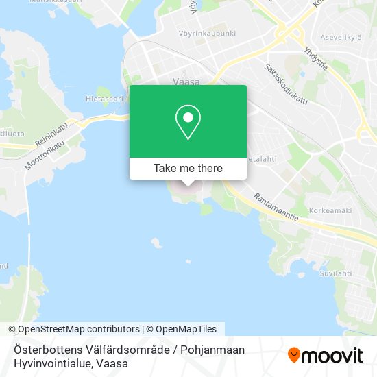 Österbottens Välfärdsområde / Pohjanmaan Hyvinvointialue map