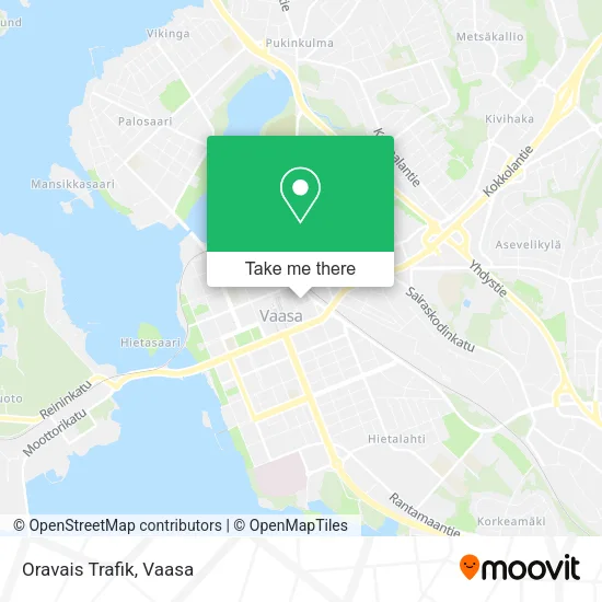 Oravais Trafik map