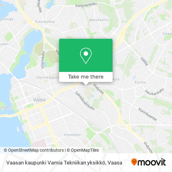 Vaasan kaupunki Vamia Tekniikan yksikkö map