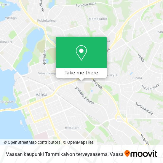Vaasan kaupunki Tammikaivon terveysasema map